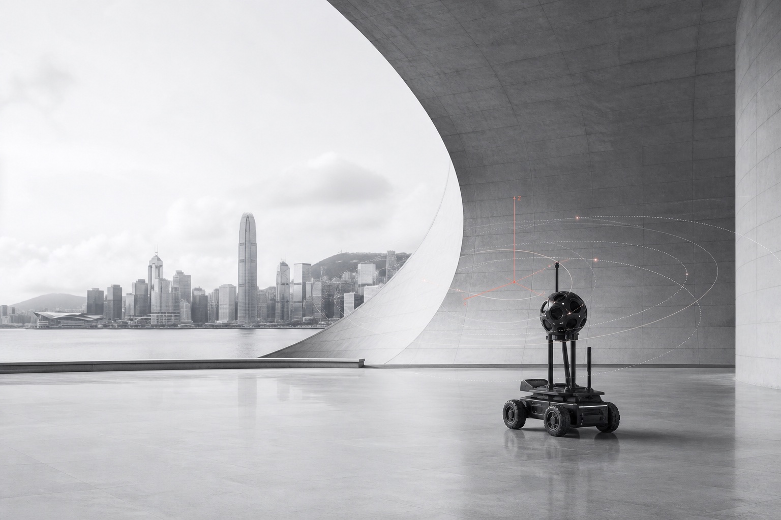 An acoustic sensing robot in a Hong Kong architectural space